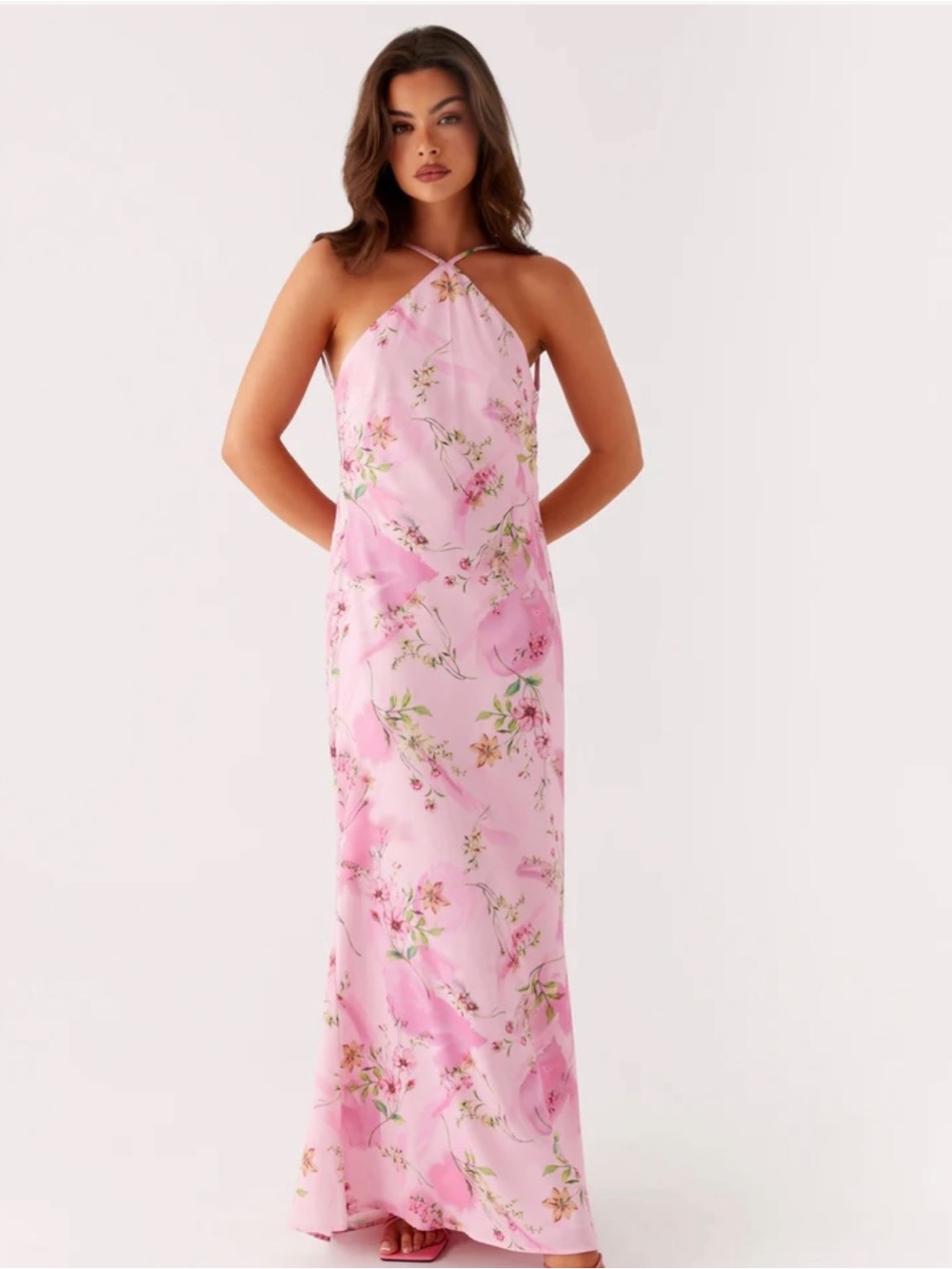 Peppermayo Pink Floral Slip Dress